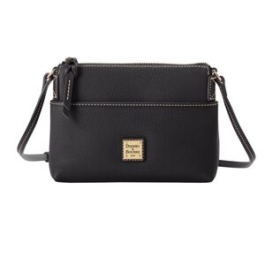 Dooney & Bourke Black Crossbody Bag with Gold Accents
